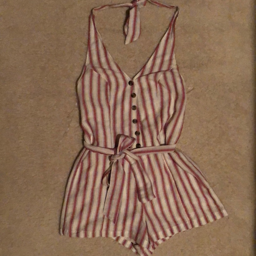 American Eagle Halter Short Jumpsuit